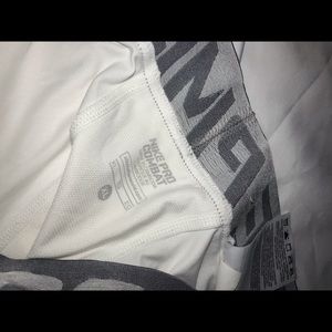 White nike compression pants